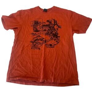 Filson Outdoors Woodsman Hunting Fishing Made in USA Graphic T Shirt Size Large